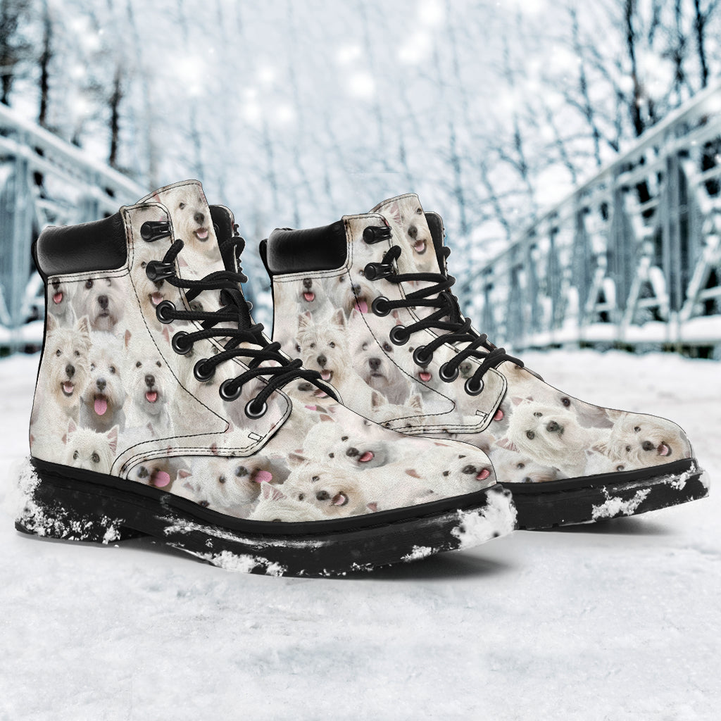 West Highland White Terrier Full Face all weather boots