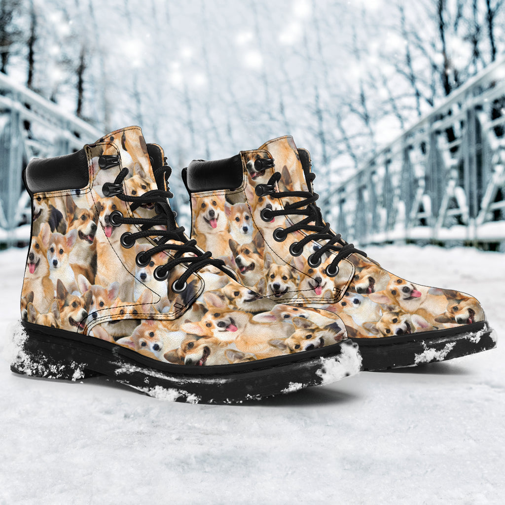 Welsh Corgi Full Face all weather boots