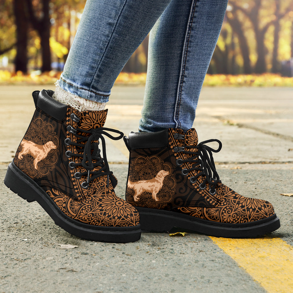 Golden Retriever Mandala all weather boots