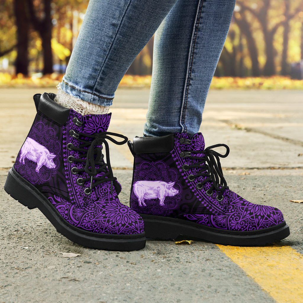 Pig Mandala all weather boots