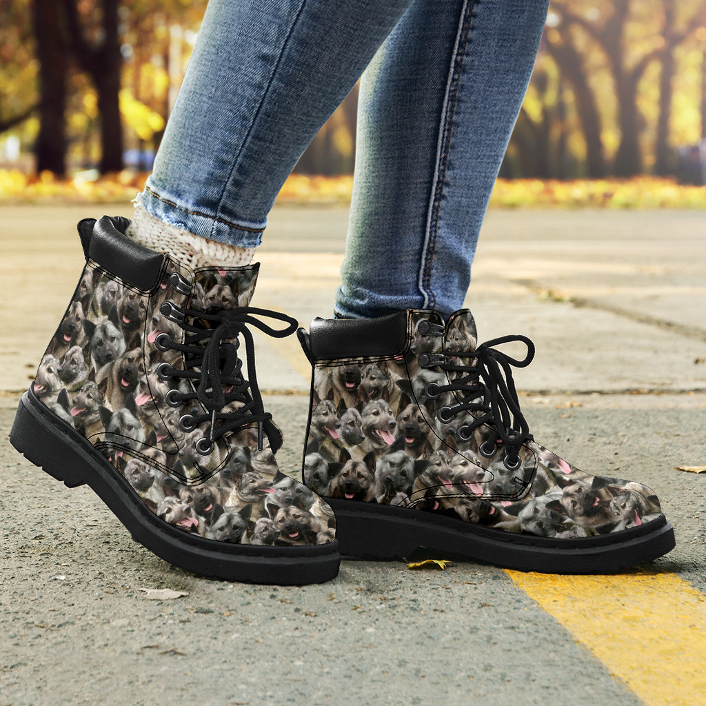 Norwegian Elkhound Full Face all weather boots