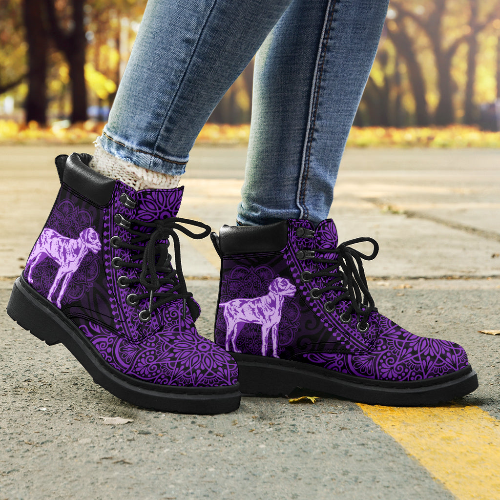 German Wirehaired Pointer Mandala all weather boots