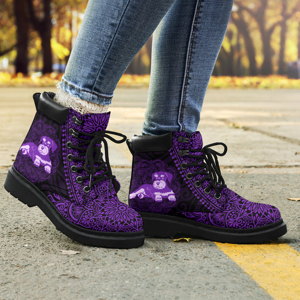 Schnauzer Mandala all weather boots