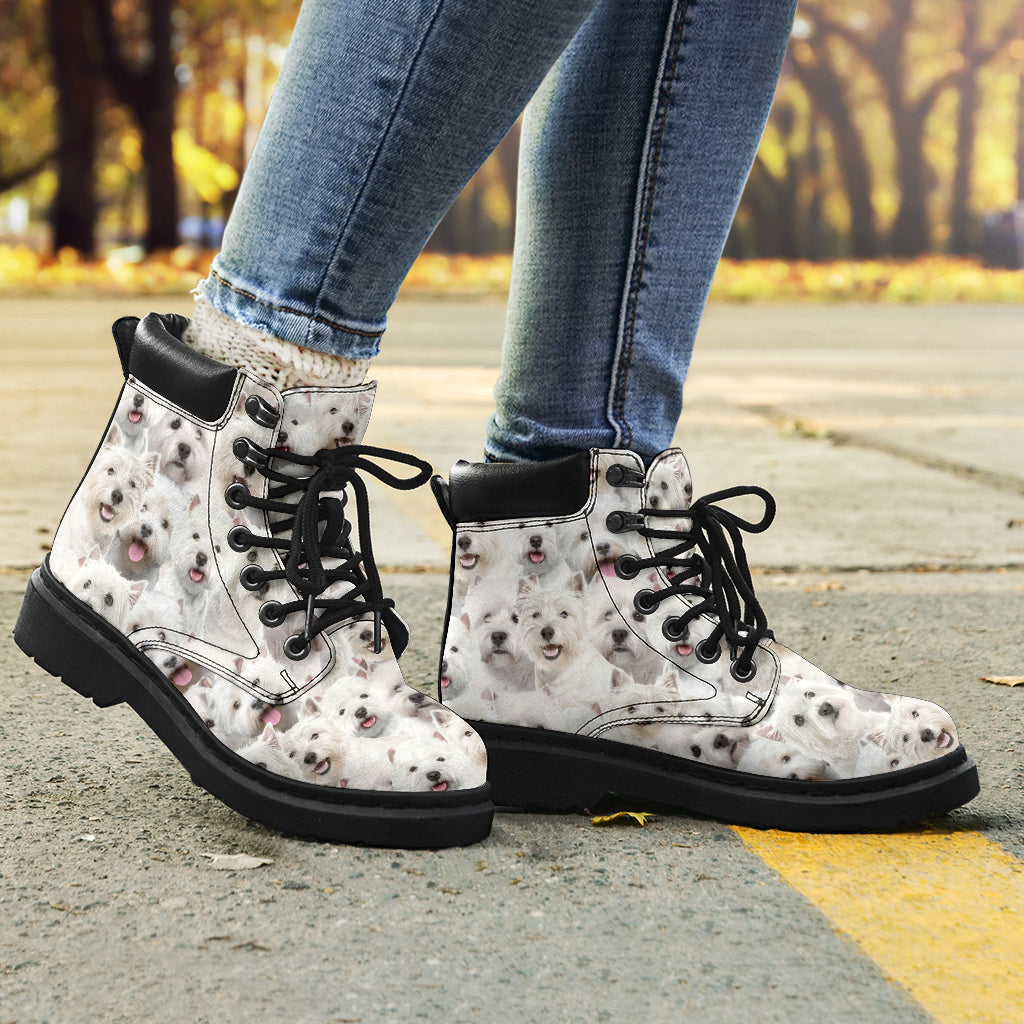 West Highland White Terrier Full Face all weather boots