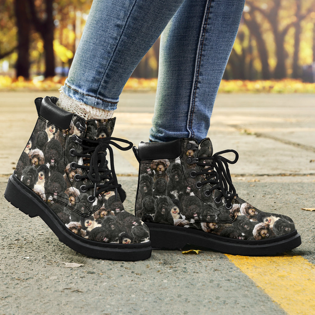 Portuguese Water Dog Full Face all weather boots