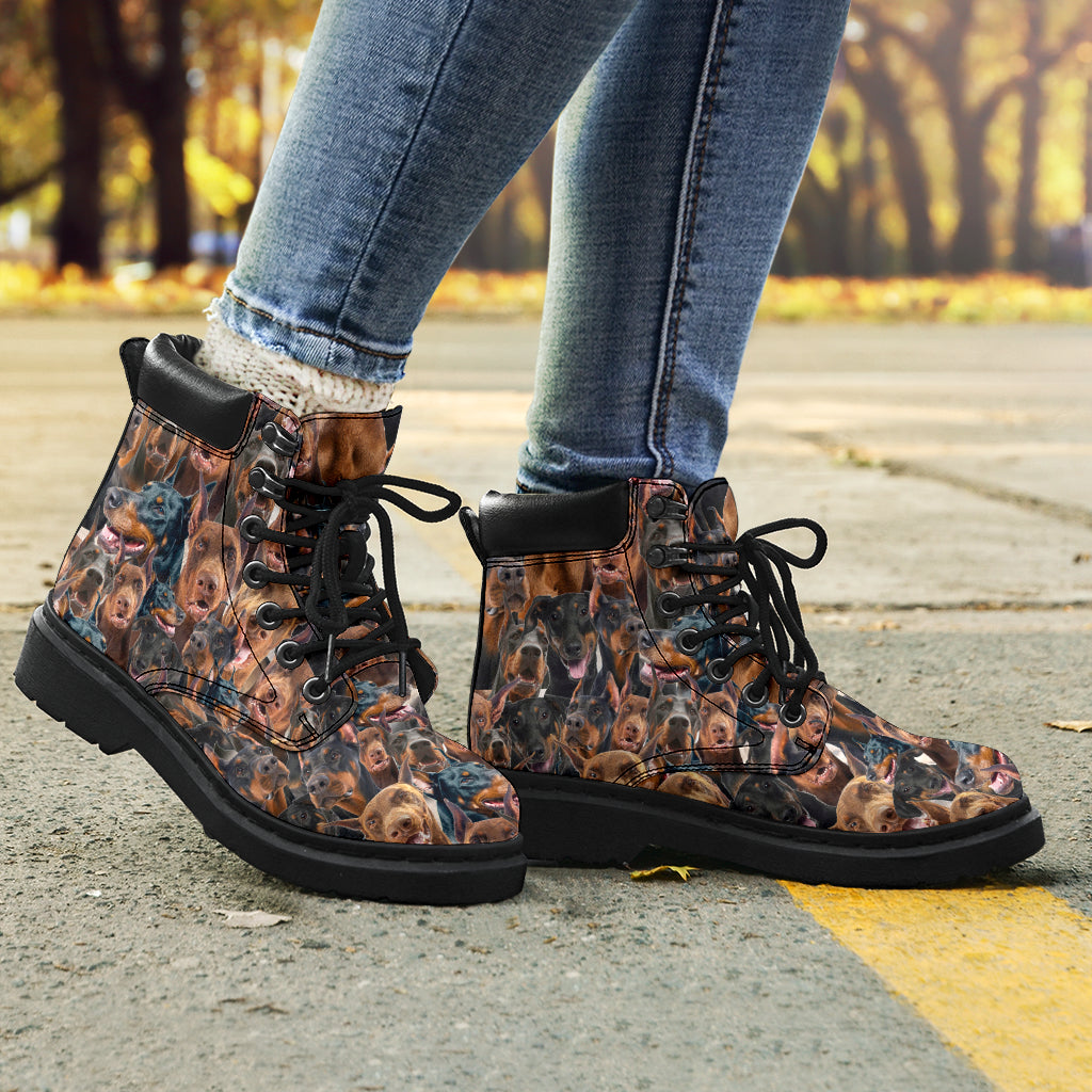Doberman Pinscher Full Face all weather boots