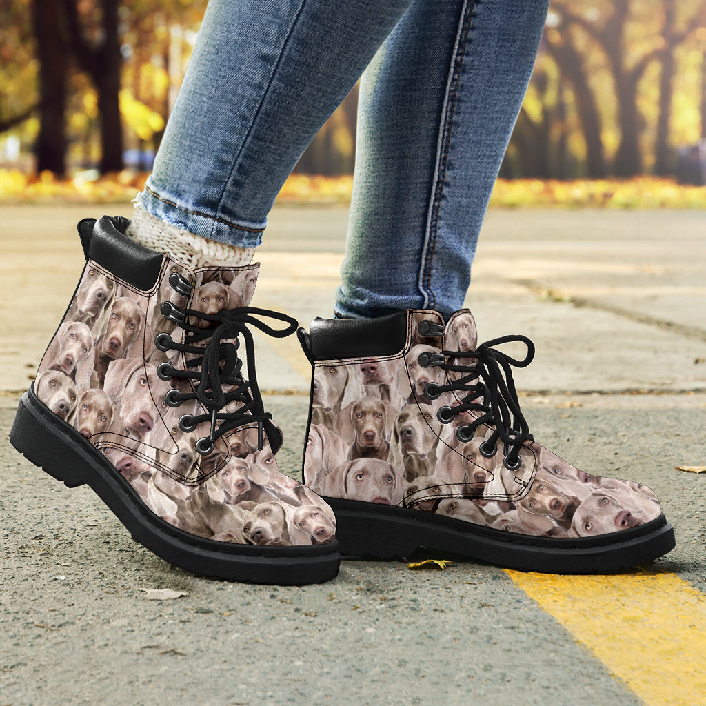 Weimaraner Full Face all weather boots