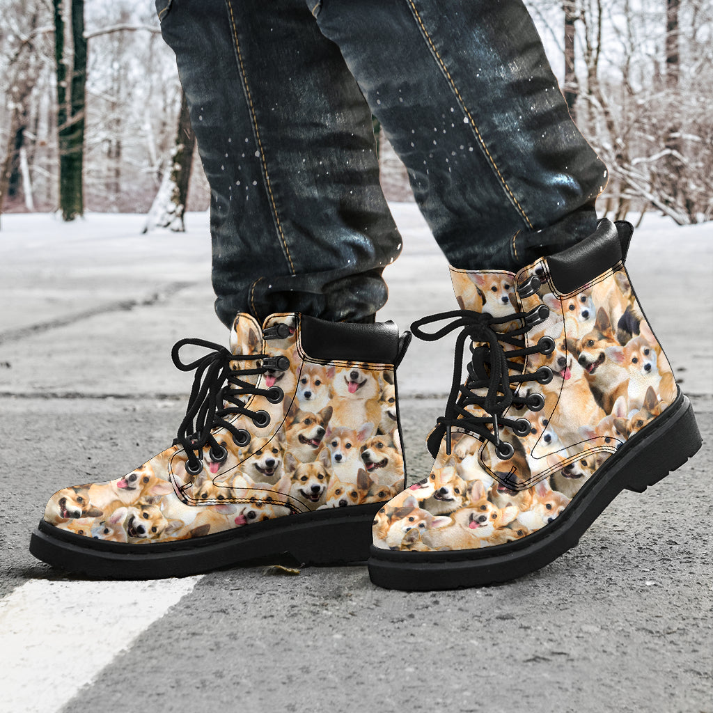 Welsh Corgi Full Face all weather boots