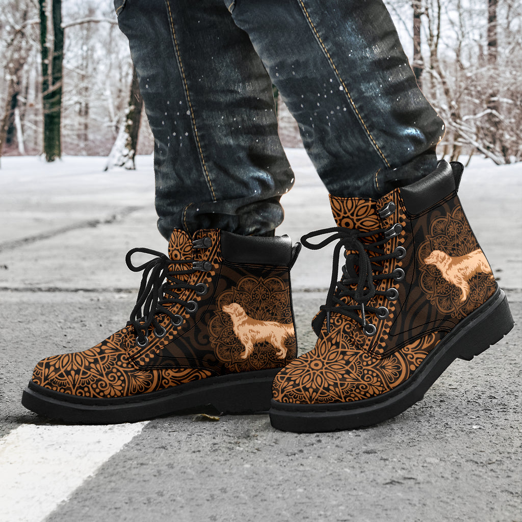 Golden Retriever Mandala all weather boots