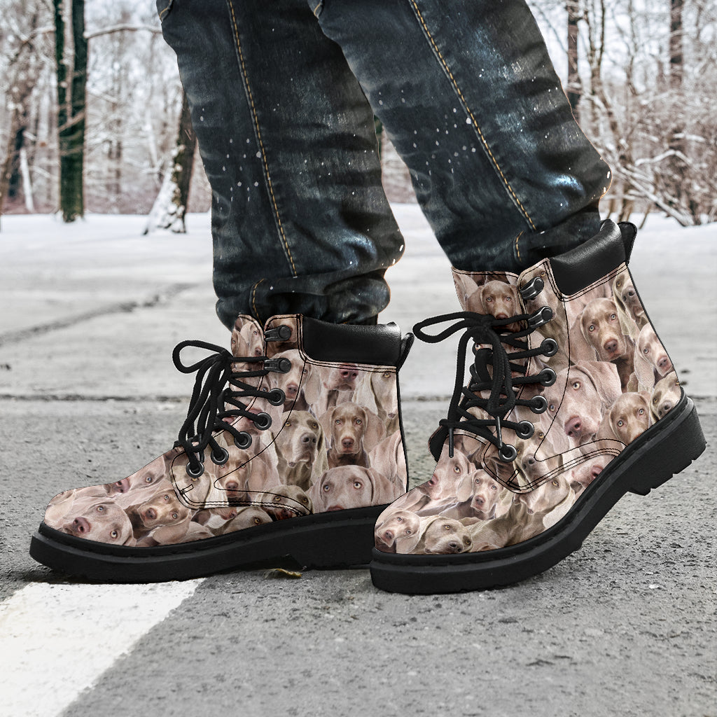 Weimaraner Full Face all weather boots
