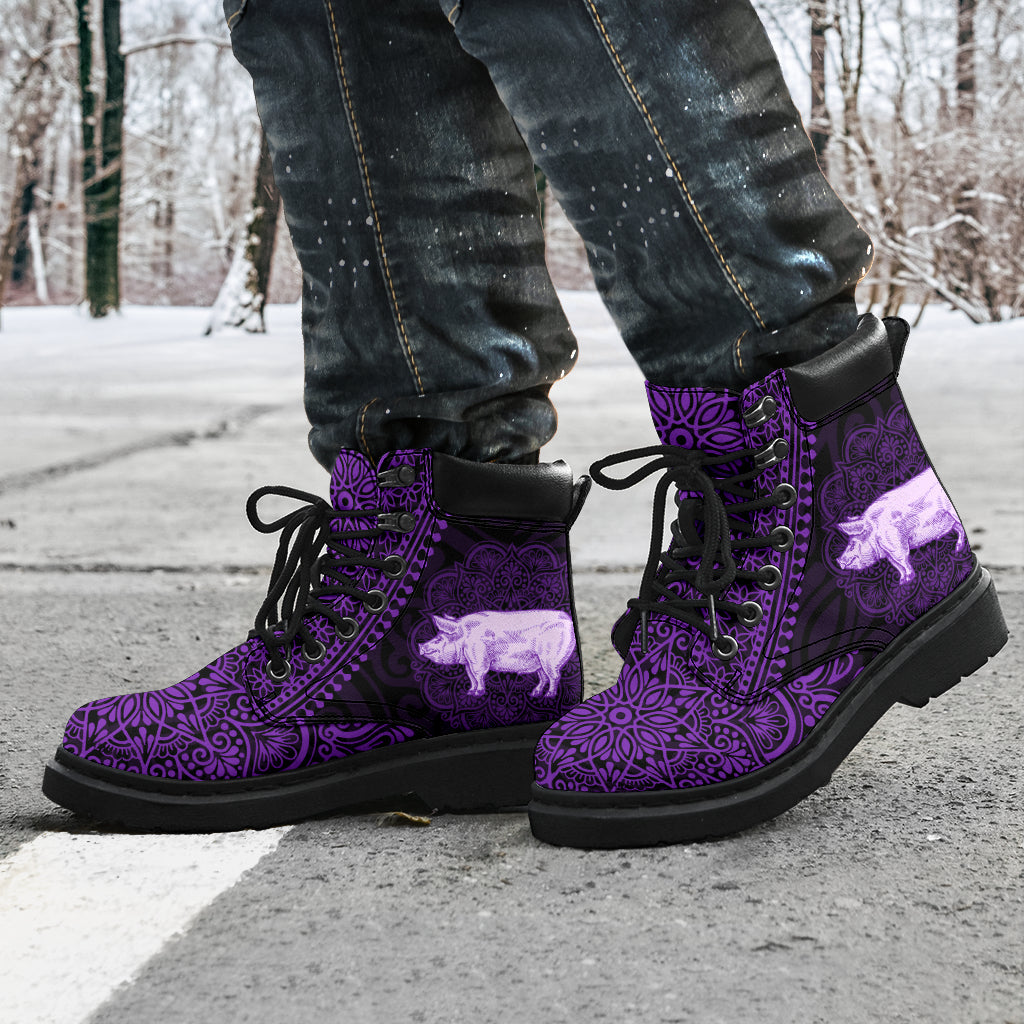 Pig Mandala all weather boots