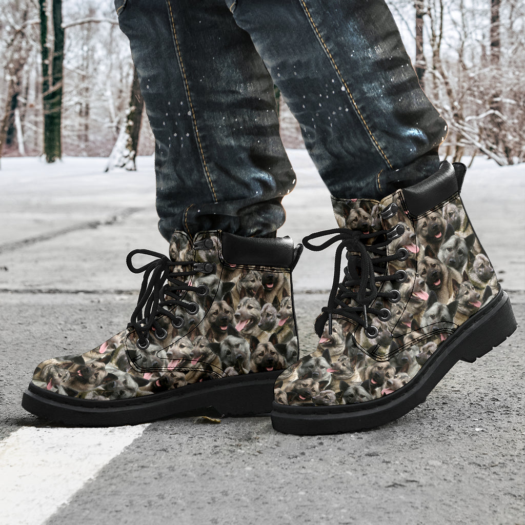 Norwegian Elkhound Full Face all weather boots
