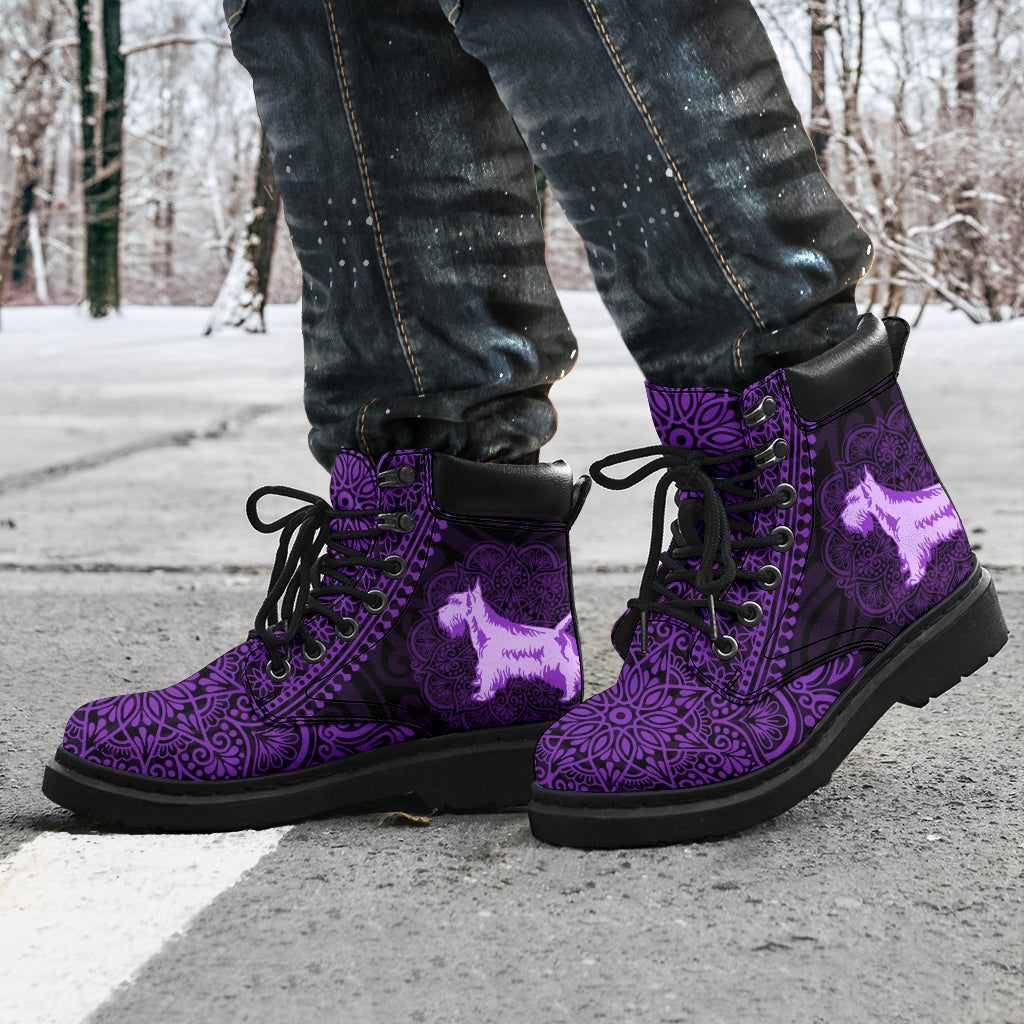 Scottish Terrier Mandala all weather boots
