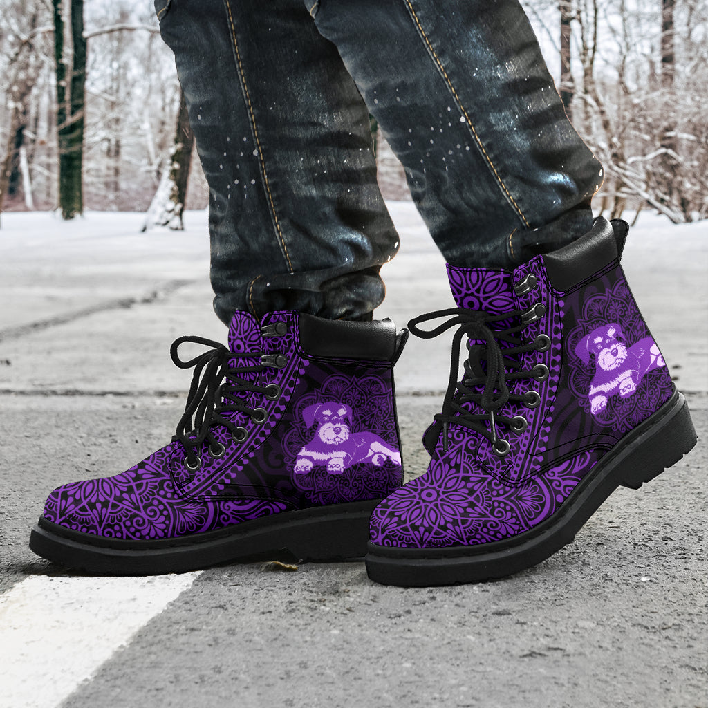 Schnauzer Mandala all weather boots