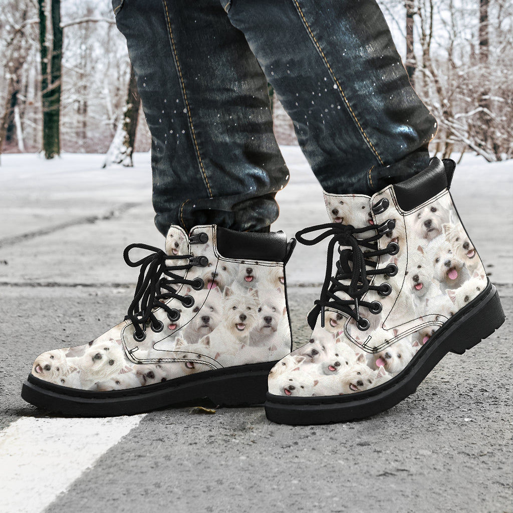 West Highland White Terrier Full Face all weather boots