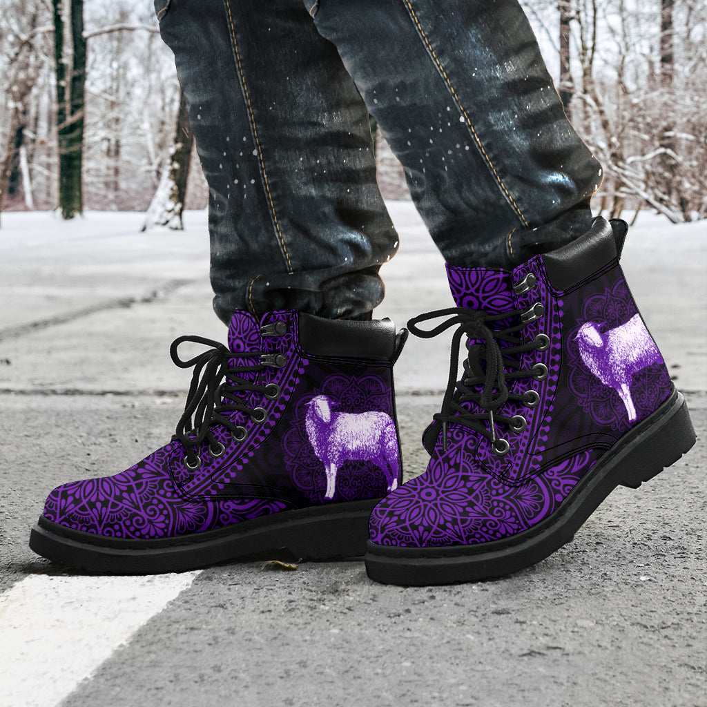 Sheep Mandala all weather boots