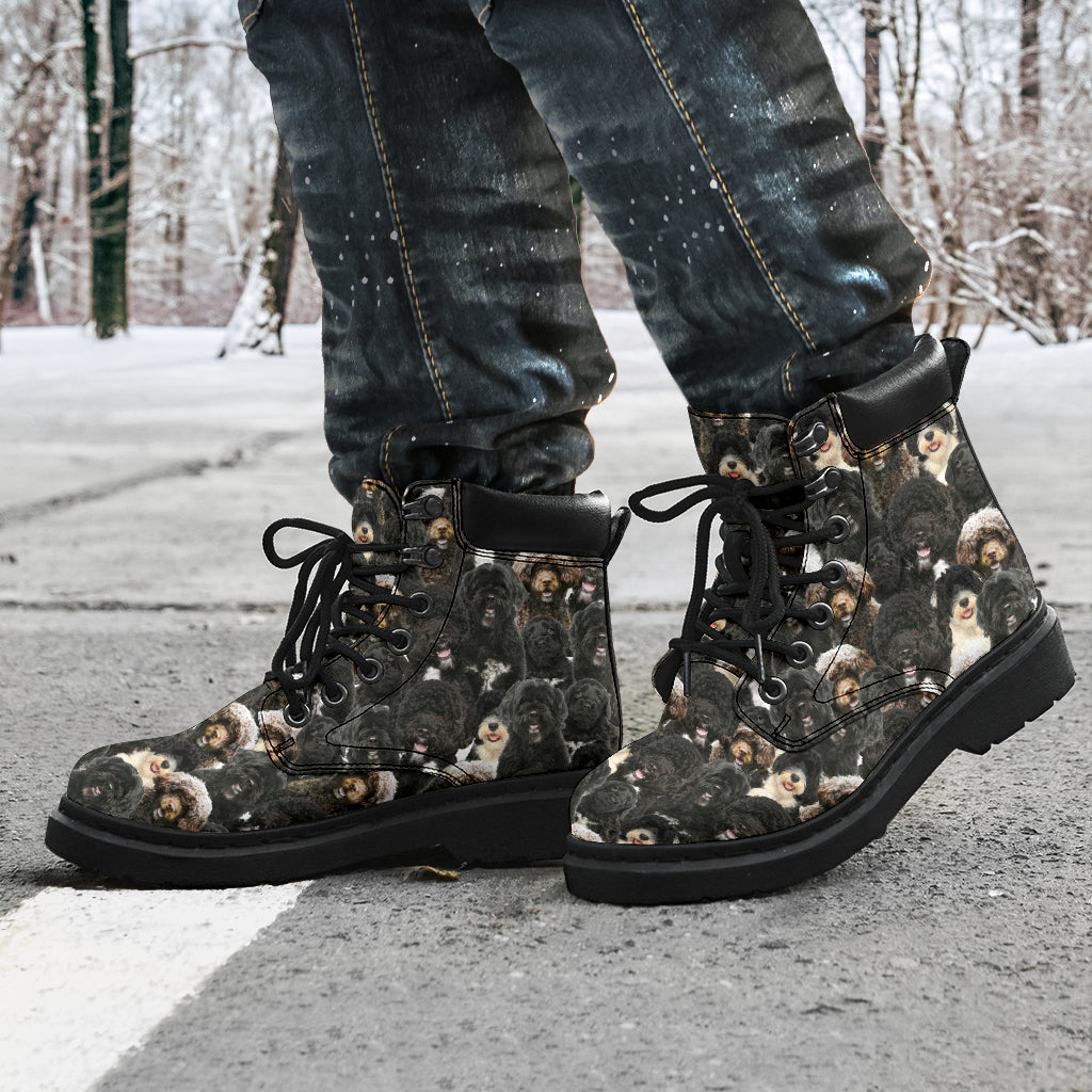 Portuguese Water Dog Full Face all weather boots