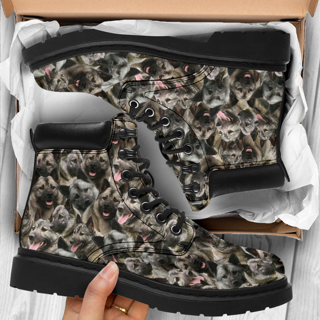 Norwegian Elkhound Full Face all weather boots