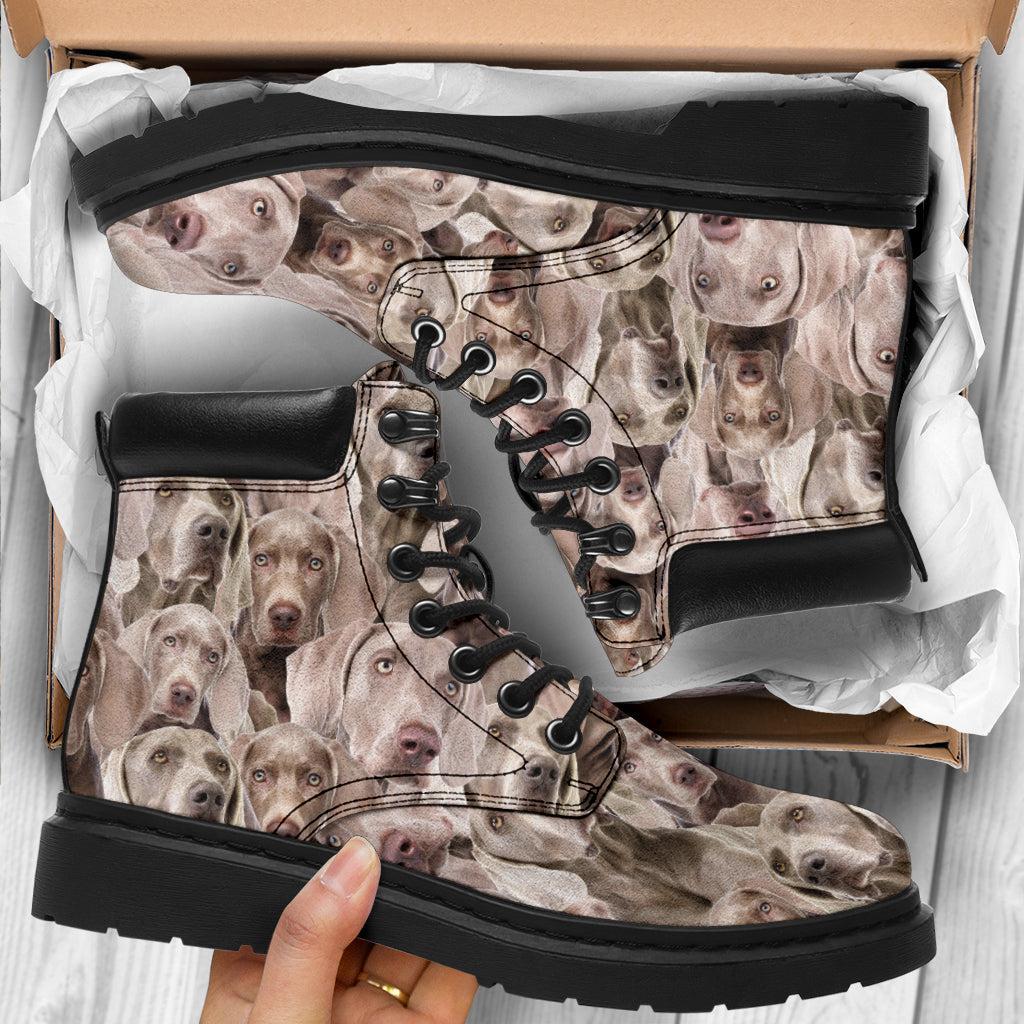 Weimaraner Full Face all weather boots