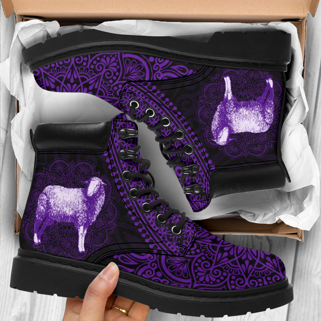 Sheep Mandala all weather boots