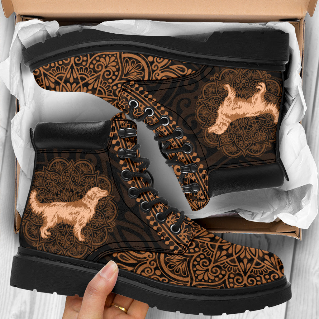 Golden Retriever Mandala all weather boots