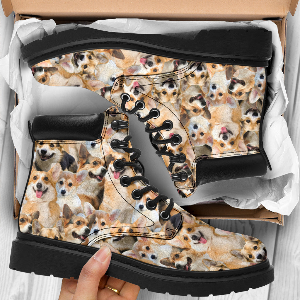 Welsh Corgi Full Face all weather boots