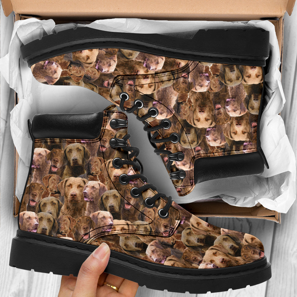 Chesapeake Bay Retriever Full Face all weather boots