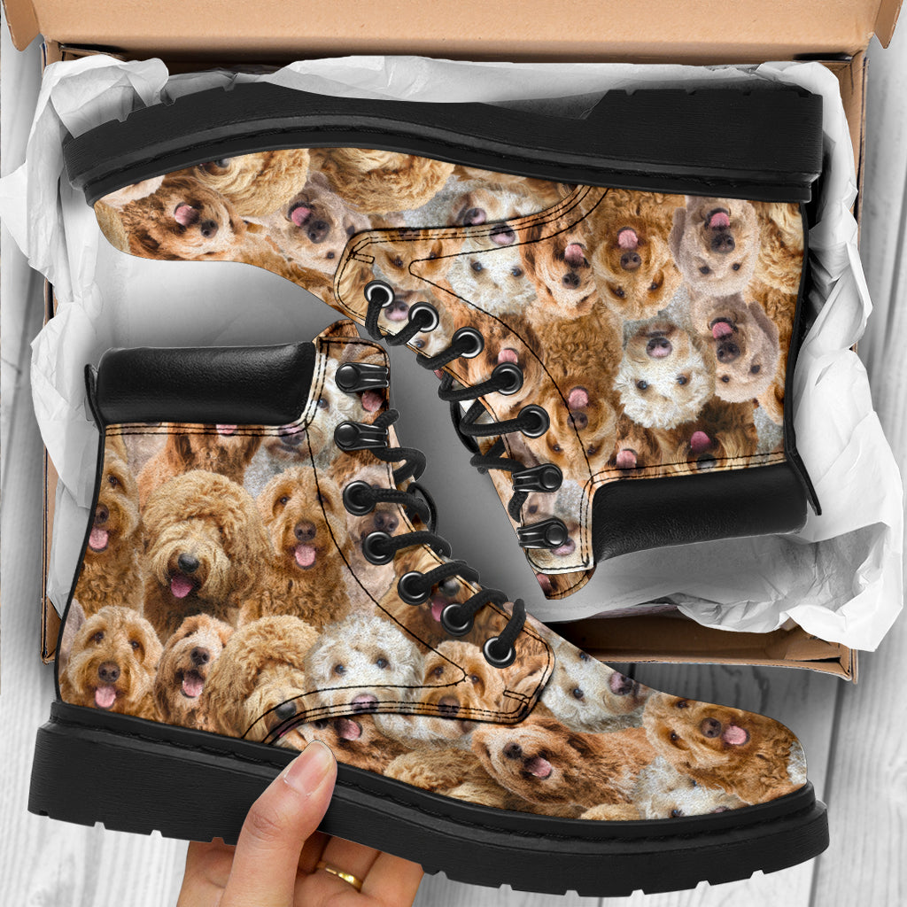 Goldendoodle Full Face all weather boots
