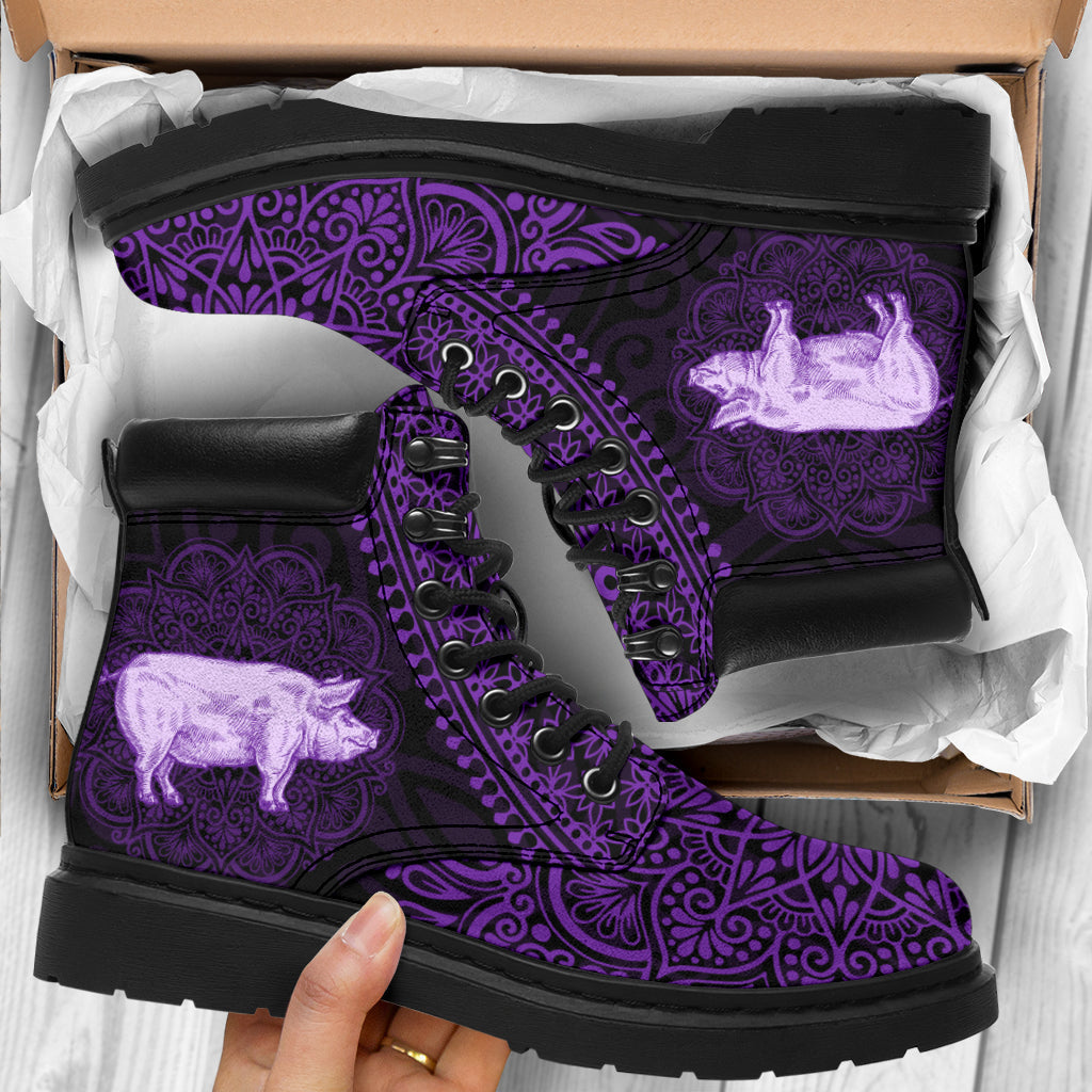 Pig Mandala all weather boots