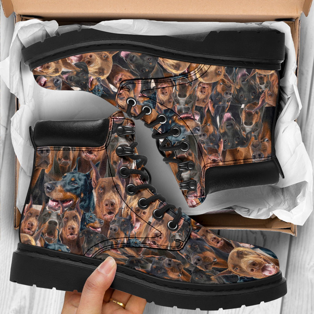 Doberman Pinscher Full Face all weather boots