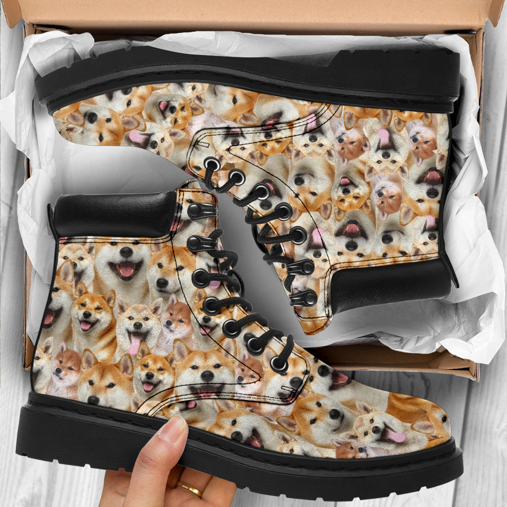 Shiba Inu Full Face all weather boots