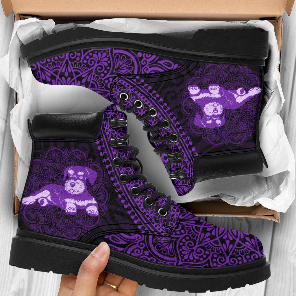 Schnauzer Mandala all weather boots