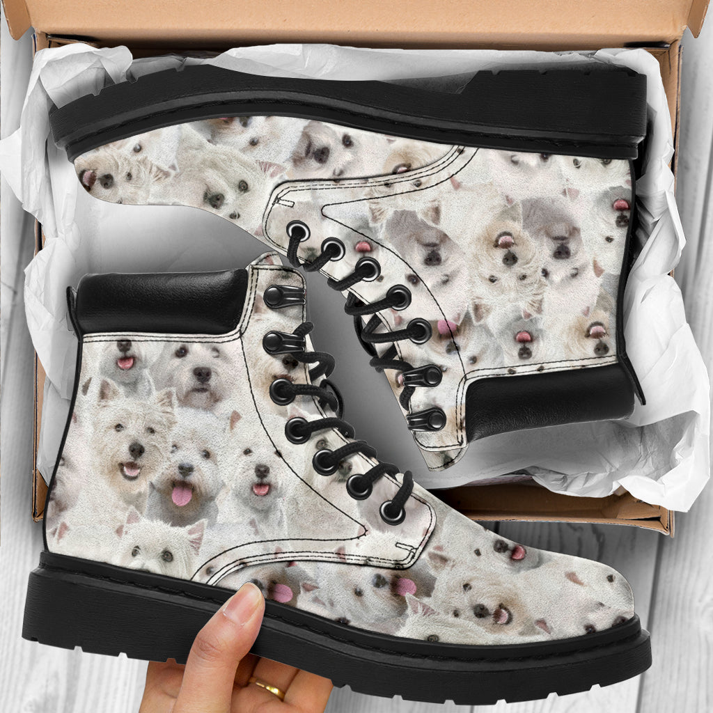West Highland White Terrier Full Face all weather boots