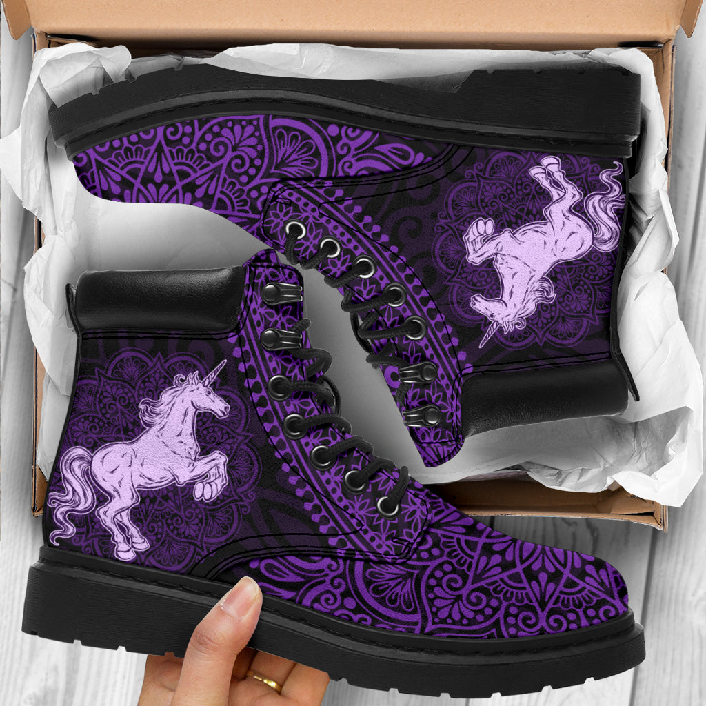 Unicorn Mandala all weather boots